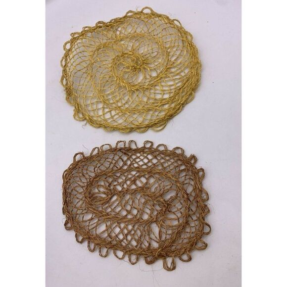 Vintage Miniature Dollhouse Rug Round and Oval lot - Picture 1 of 5